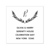 モノグラム素朴差出人住所自己インキングスタンプ セルフインキングスタンプ (デザイン)