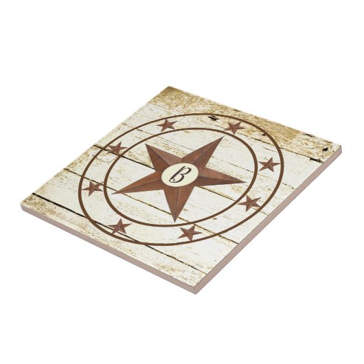 モノグラム素朴星輪セラミックタイル タイル (側面)