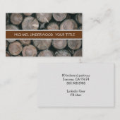 モノグラム素朴木材パイルログ 名刺 (正面/裏面)