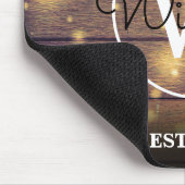 モノグラム素朴木材パネル マウスパッド (コーナー)