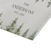 モノグラム素朴水彩松の木と枝 カッティングボード (角)