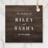 モノグラム素朴結婚式の引き出物ラベル フェイバータグ (裏面)