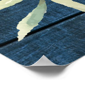 モノグラム素朴葉ブライダルシャワーウェルカムサイン ポスター (角)