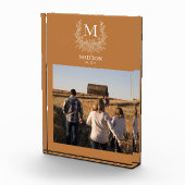 モノグラム素朴銅パーソナライズされたイニシャル フォトブロック (右)