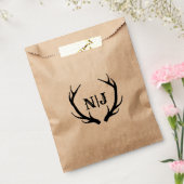 モノグラム素朴鹿〔雄ジカの〕枝角のパーソナライズされた恩恵 フェイバーバッグ (封をした状態)