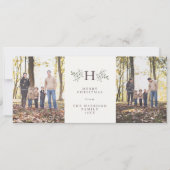 モノグラム素朴2枚のフォトホリデーカード シーズンカード (正面)