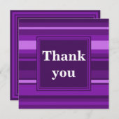 モノグラム紫ストライプ色 サンキューカード (正面/裏面)