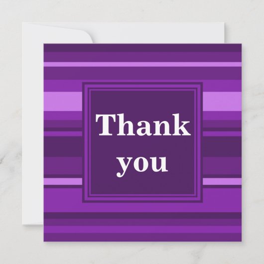 モノグラム紫ストライプ色 サンキューカード (正面)