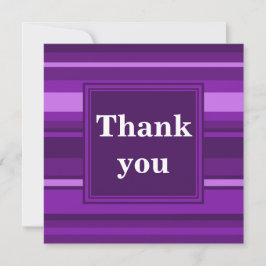 モノグラム紫ストライプ色 サンキューカード