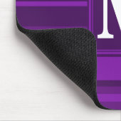 モノグラム紫ストライプ色 マウスパッド (コーナー)