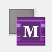 モノグラム紫ストライプ色 マグネット (正面/裏面)