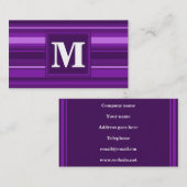 モノグラム紫ストライプ色 名刺 (正面/裏面)