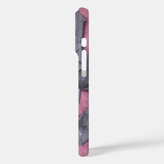 モノグラム紫抽象芸術模様ラベンダーマウヴ Case-Mate iPhoneケース (裏面 / 左)