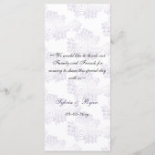 モノグラム紫結婚のメニュー メニュー (裏面)