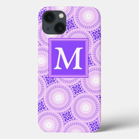 モノグラム紫色の円パターンCase-Mate iPhone c Case-Mate iPhoneケース (裏面)