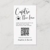 モノグラム結婚の写真は愛のQRコードをキャプチャ エンクロージャーカード (正面)