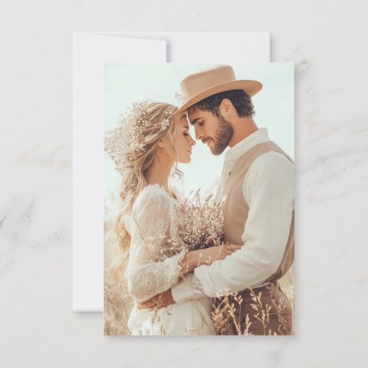 モノグラム結婚の写真 セーブザデート (裏面)