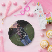 モノグラム結婚の写真 ペーパープレート (パーティー)