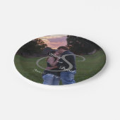 モノグラム結婚の写真 ペーパープレート (アングル)