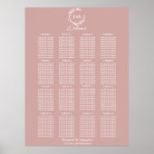 モノグラム結婚の座席表の記号 ポスター (正面)