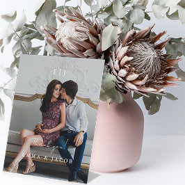 モノグラム結婚の感謝の写真 台座サイン