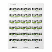 モノグラム結婚の白黒ダマスクラベル ラベル (フルシート)