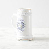 モノグラム結婚の誓ハート ビールジョッキ (正面左)