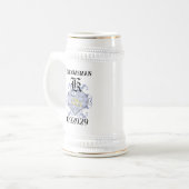 モノグラム結婚の誓ハート ビールジョッキ (正面左)