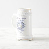 モノグラム結婚の誓ハート ビールジョッキ (正面左)