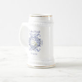 モノグラム結婚の誓ハート ビールジョッキ (正面左)