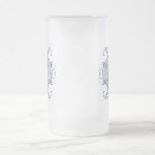 モノグラム結婚の誓ハート フロストグラスビールジョッキ (中央)