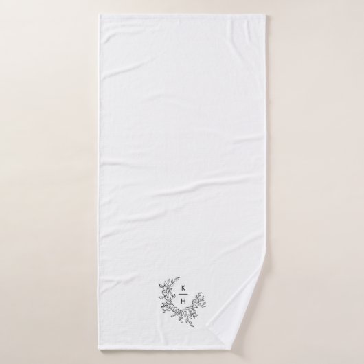 モノグラム結婚エレガントの形見 バスタオルセット (バスタオル)