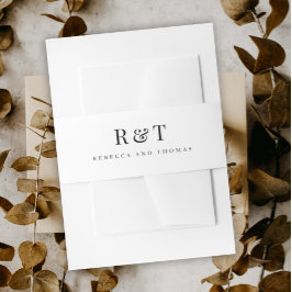 モノグラム結婚カップル 招待状ベリーバンド