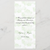 モノグラム結婚グリーン メニュー (裏面)