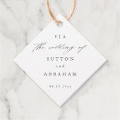 モノグラム結婚スクリプト フェイバータグ (正面)