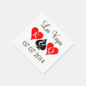 モノグラム結婚スーツを着たラスベガスのナプキン スタンダードカクテルナプキン (角)