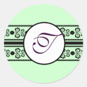 モノグラム結婚ス縁どミントル ラウンドシール (正面)