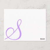 モノグラム結婚ス ポストカード (裏面)