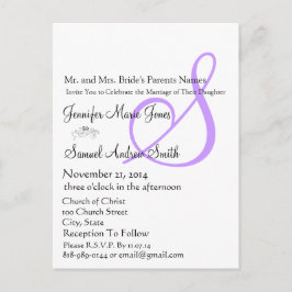 モノグラム結婚ス ポストカード