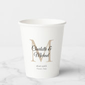 モノグラム結婚ス 紙コップ (正面)