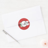 モノグラム結婚ズブルーダマスク ラウンドシール (封筒)