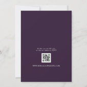 モノグラム結婚パープル 招待状 (裏面)