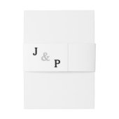 モノグラム結婚ピンク 招待状ベリーバンド (裏面例)