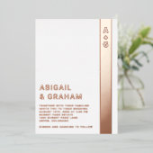 モノグラム結婚フォイル招待状 箔招待状 (立ち正面)