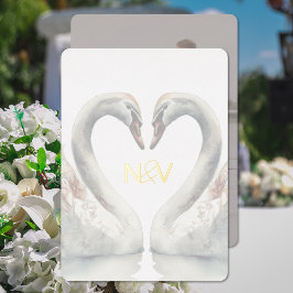 モノグラム結婚フォイル招待状 箔招待状