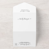 モノグラム結婚フローラの全てを一つの招待状 オールインワン招待状 (外側)