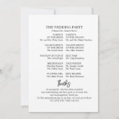 モノグラム結婚フローラ式プログラム 招待状 (裏面)