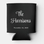 モノグラム結婚ブラック 缶クーラー (正面)