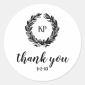 モノグラム結婚リースのカスタム支持 ラウンドシール (正面)