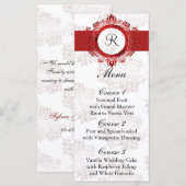 モノグラム結婚レッドのメニュー メニュー (正面/裏面)